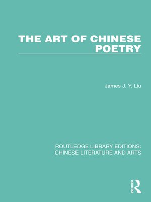 cover image of The Art of Chinese Poetry